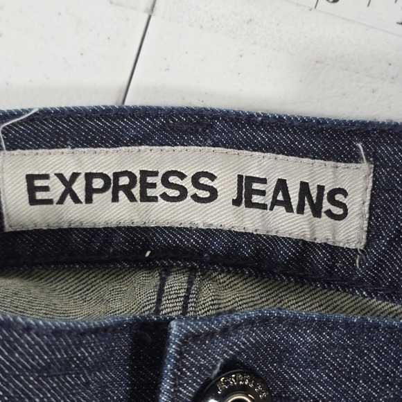 Express Kingston Mens Dark Wash Straight Leg Jeans 33x34 Cotton Spandex - Picture 7 of 10